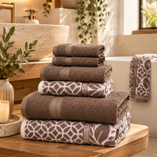 Trefoil Reversible Cotton Towel Set