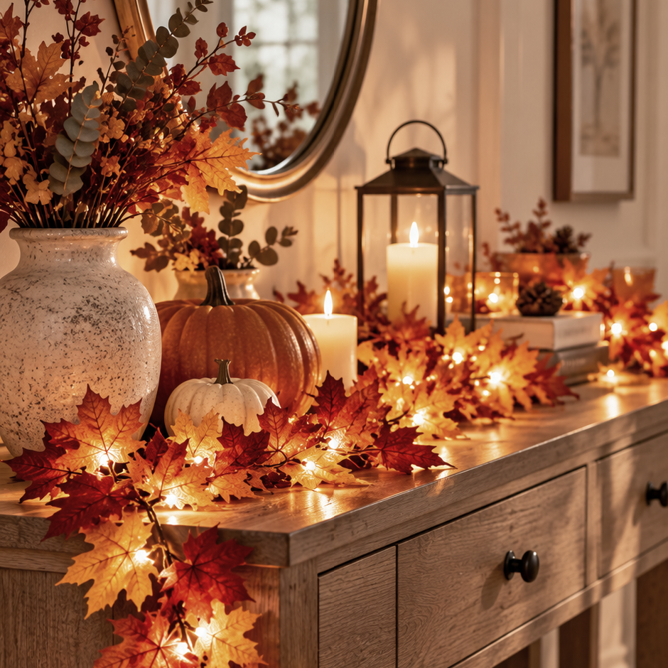 Autumn Maple Leaf Fairy Lights