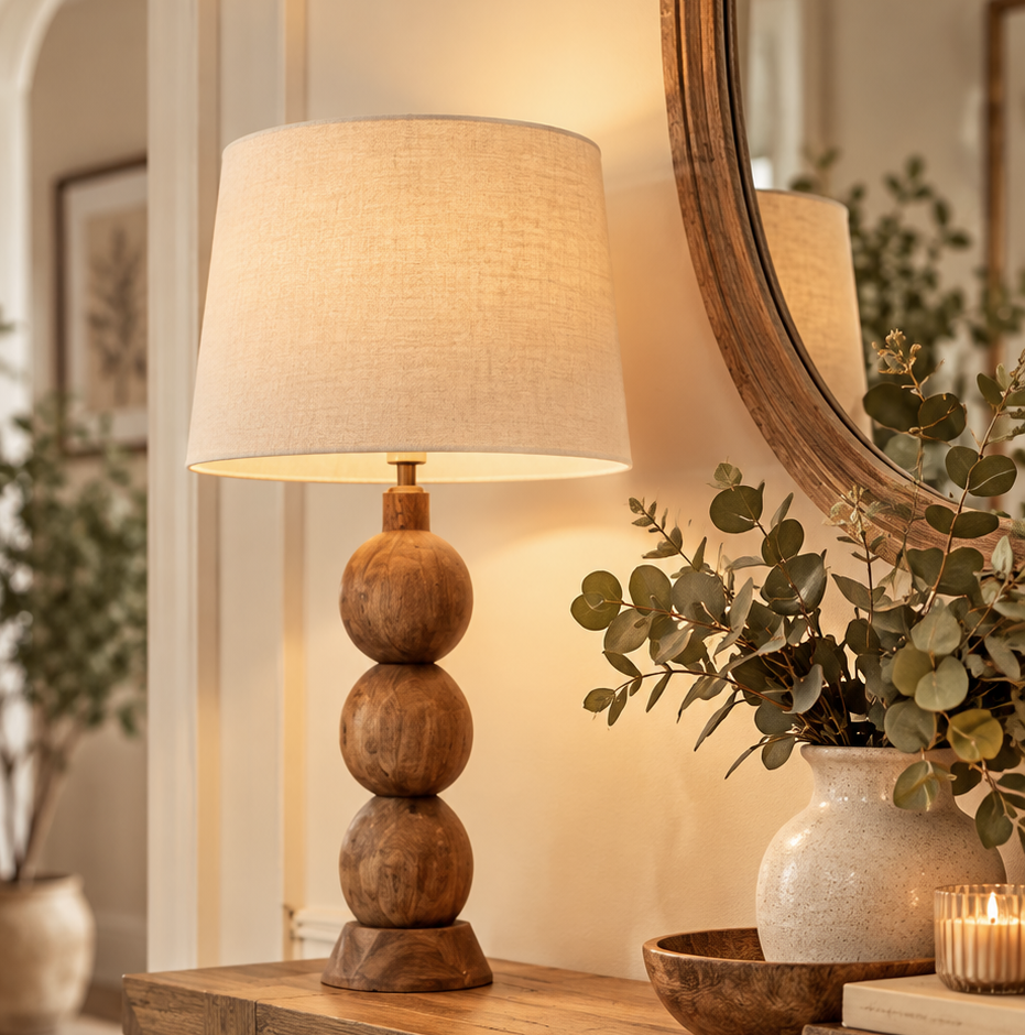Mango Wood Table Lamp