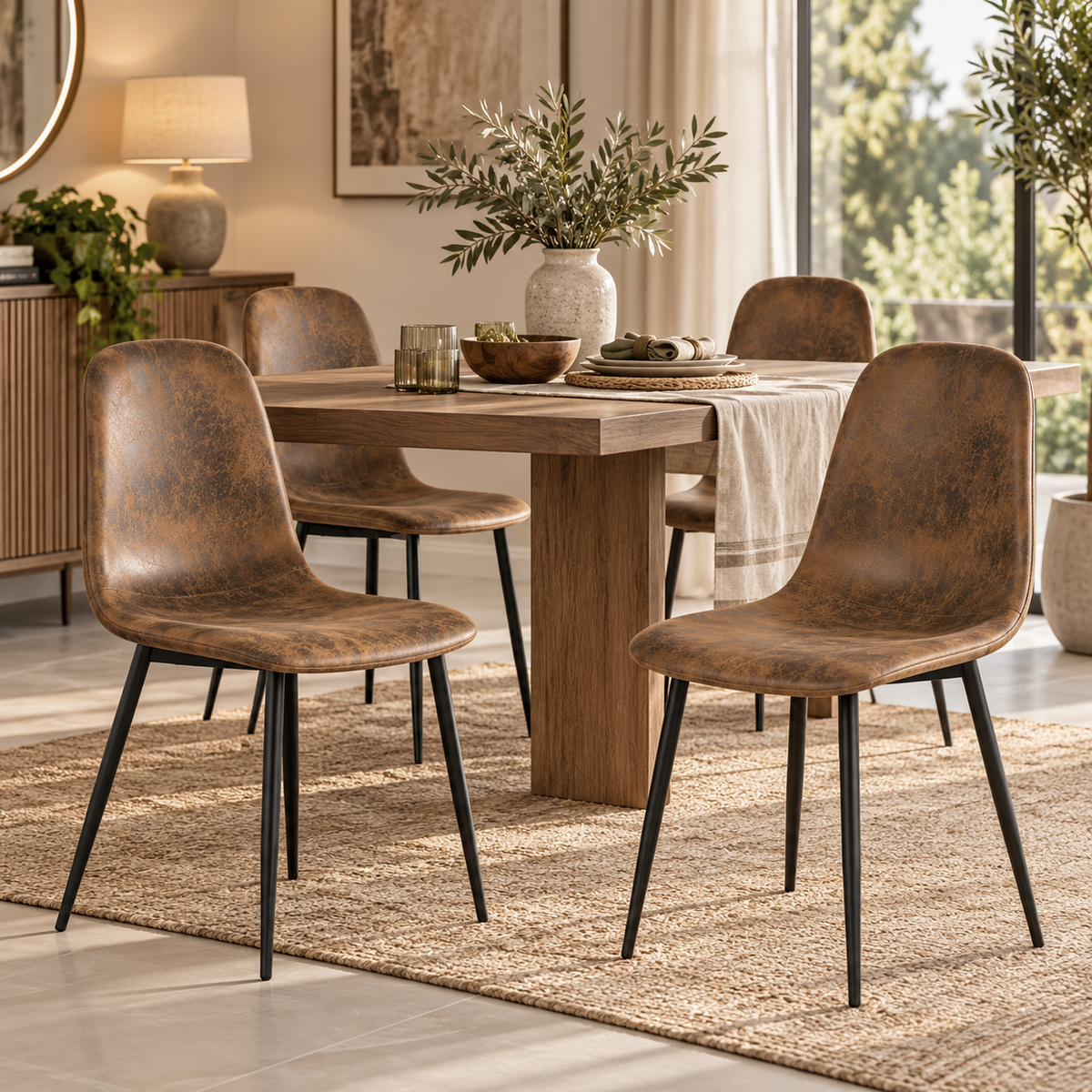Walnut Brown Dining Chairs