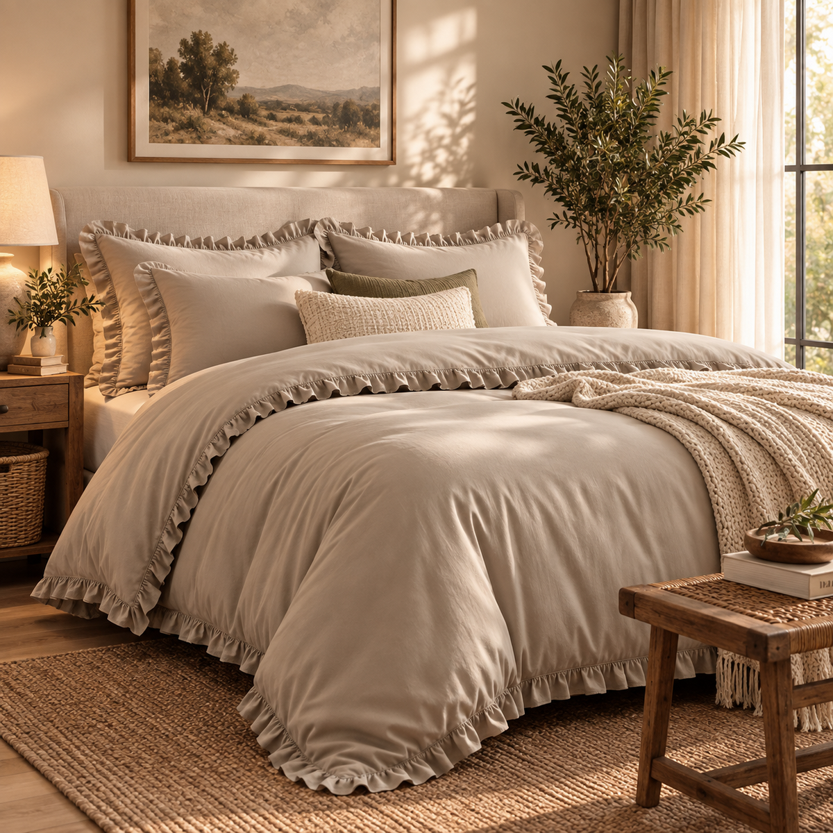 Silentnight Supersoft Frill Trim Duvet Set